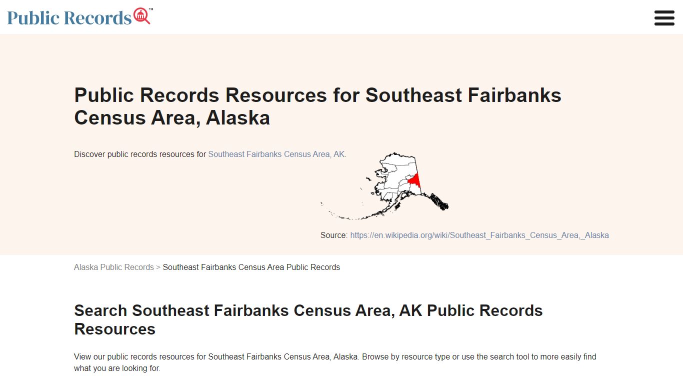 Southeast Fairbanks Census Area Public Records Search